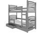 Lit superposé 2 places 80x190 cm OZURA – Avec matelas et tiroirs de rangement - Photo n°1