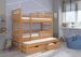Lit superposé 3 couchages avec 2 tiroirs de rangement bois clair 90x200 cm Niko - Photo n°2