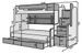 Lit superposé bois blanc 3 couchages 90x200 cm avec étagère et escaliers de rangement Karel - Photo n°5