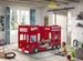 Lit superposé camion de pompier 90x200 cm bois laqué rouge Cara - Photo n°2