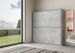 Lit superposé escamotable horizontal bois gris ciment kanto 85x185 cm - Photo n°4