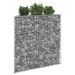 Jardinière à gabion en trapèze Acier galvanisé 100x20x100 cm - Photo n°1