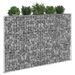 Jardinière à gabion en trapèze Acier galvanisé 150x20x100 cm - Photo n°1