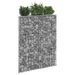 Jardinière à gabion en trapèze Acier galvanisé 80x20x100 cm - Photo n°1