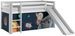 Lit toboggan 90x200 cm avec tente espace pin massif blanc Pino - Photo n°1