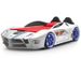 Lit voiture de course blanc Speedo 90x190 cm - Photo n°1
