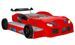 Lit voiture de course double couchage 90x190 cm Racing rouge - Photo n°1