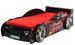Lit voiture de course EXTREME 90x200 cm – Bois MDF noir – Sommier inclus - Photo n°1