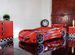 Lit voiture de course turbo V1 rouge 90x190 cm 2 - Photo n°4