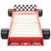 Lit voiture de course pour enfants 90 x 200 cm Rouge - Photo n°3