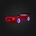 Lit voiture de course rouge avec led et bruitage Fusion 90x190 cm - Photo n°5