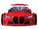 Lit voiture de course turbo V1 rouge 90x190 cm - Photo n°1