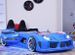 Lit voiture de sport bleu à Led avec coffre de rangement à Led Competition 90x190 cm - Photo n°1