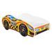 Lit voiture taxi jaune 70x140 cm - Sommier et matelas inclus - Photo n°1