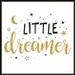 LITTLE DREAMER Image contrecollée encadrée sans verre 30x30 cm little dreamer - Photo n°1