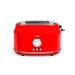 LIVOO DOD181R Grille-pains rétro - 2 fentes - 815W - Thermostat réglable : 6 positions - Rouge - Photo n°1