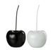 Lot de 2 cerises déco en résine brillant blanc & noir – H 41 cm / H 56 cm - Photo n°1