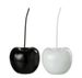 Lot de 2 cerises déco en résine brillant blanc & noir – H 41 cm / H 56 cm - Photo n°1