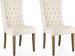 Lot de 2 chaises COLUMBIA - bois de chêne naturel et tissu - Photo n°1