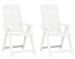 Lot de 2 chaises de jardin inclinables BALIKA – Plastique blanc - Photo n°1