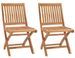 Lot de 2 chaises de jardin pliables en bois de teck KANSA - Photo n°1