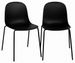 Lot de 2 chaises empilables NOZY – Polypropylène & pieds métal - Photo n°1