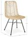 Lot de 2 chaises en acier avec assise tressée en Kubu – Style Naturel et Industriel - Photo n°5