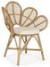 Lot de 2 chaises en rotin avec coussin en coton Flores - Confort et Style Authentique - Photo n°3