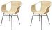 Lot de 2 chaises en rotin et métal noir POPYA – Naturel ou noir - Photo n°1