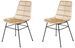 Lot de 2 chaises en rotin synthétique et métal noir VONY - Photo n°1
