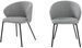 Lot de 2 chaises en tissu avec pieds en métal noir NURIA - Confort et modernité - Photo n°1