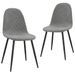 Lot de 2 chaises en velours capitonné et métal noir Tanya – Moderne et confortable - Photo n°1