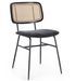 Lot de 2 chaises Gleny - Structure acier noir et assise velours - Photo n°1