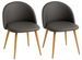 Lot de 2 chaises Kazon - Simili cuir élégant et pieds métal effet bois clair - Photo n°1