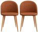 Lot de 2 chaises Kazon - Simili cuir élégant et pieds métal effet bois clair - Photo n°1