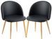 Lot de 2 chaises Kazon - Simili cuir élégant et pieds métal effet bois clair - Photo n°1