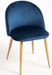 Lot de 2 chaises Kazon - Velours élégant et pieds métal effet bois clair - Photo n°1