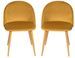 Lot de 2 chaises Kazon - Velours élégant et pieds métal effet bois clair - Photo n°1