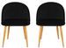 Lot de 2 chaises Kazon - Velours élégant et pieds métal effet bois clair - Photo n°1