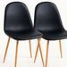 Lot de 2 chaises KELA – Simili cuir vintage & pieds en acier effet bois naturel - Photo n°1