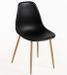 Lot de 2 chaises KERRY - Polypropylène & pieds en bois peint - Photo n°1