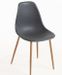 Lot de 2 chaises KERRY - Polypropylène & pieds en bois peint - Photo n°1