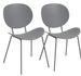 Lot de 2 chaises KILA – Polypropylène & pieds métal - Photo n°1