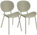 Lot de 2 chaises KILA – Polypropylène & pieds métal - Photo n°1