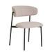Lot de 2 chaises KORA – Tissu à bouclette et pieds métal noir - Photo n°1