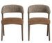 Lot de 2 chaises KURZA – Tissu marron marbré & bois de chêne - Photo n°1