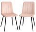 Lot de 2 chaises LONDA – Velours & pieds acier Noir - Photo n°1