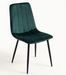 Lot de 2 chaises LONDA – Velours & pieds acier Noir - Photo n°1