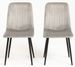 Lot de 2 chaises LONDA – Velours & pieds acier Noir - Photo n°1