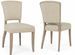 Lot de 2 chaises MARATRIZ - Tissu coton & dossier clous en métal - Photo n°1